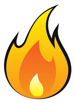 Fire emoji, emoticon clipart