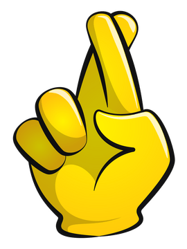 Fingers crossed emoji, emoticon clipart