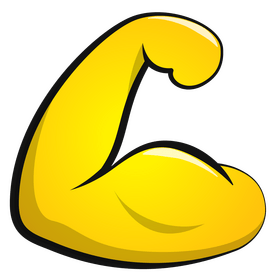 Muscle Emoji vector - for free download