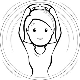 Woman gesturing OK emoji, emoticon black and white vector