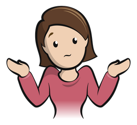 Woman shrugging emoji, emoticon clipart