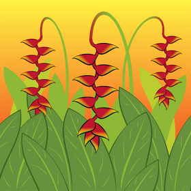 Lobster claws flower vector