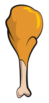 Chicken leg clipart