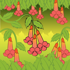 Trumpet creeper flower vector