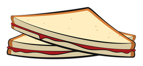 Bread slice, sandwich clipart