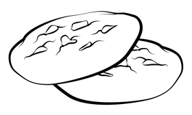 Cookies black and white clipart