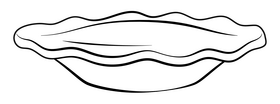 Pie black and white clipart