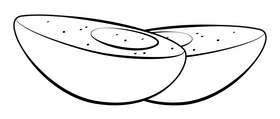 Egg black and white clipart