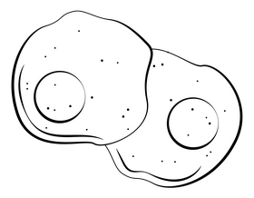 Eggs black and white clipart