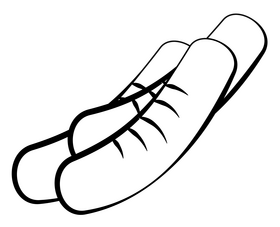 Sausages black and white clipart