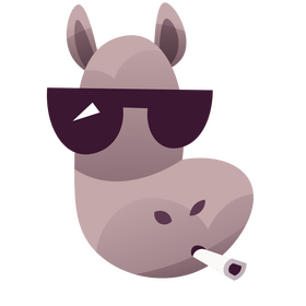 Cool hippo smoking clipart