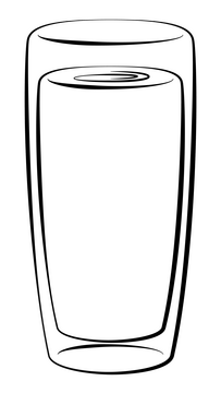 Milk black and white clipart