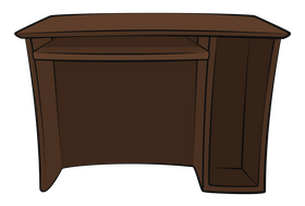 Computer desk clipart