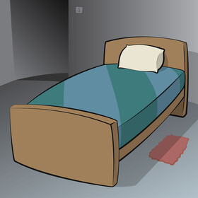 Twin bed vector