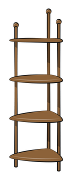 Shelf corner stand furniture clipart