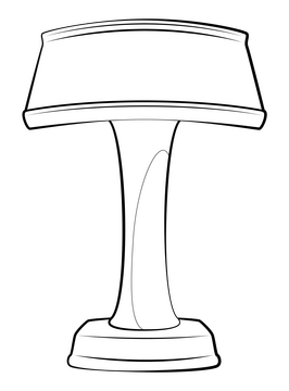 Podium furniture drawing black and white clipart