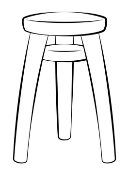 Bar stool drawing black and white clipart vector free download