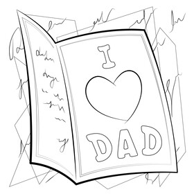Fathers day card black and white vector