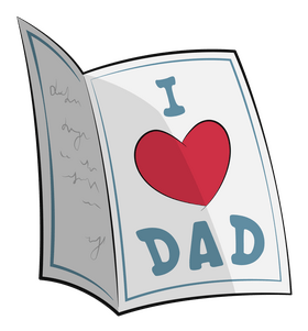 Fathers day card clipart