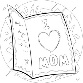 Mothers day card black and white vector