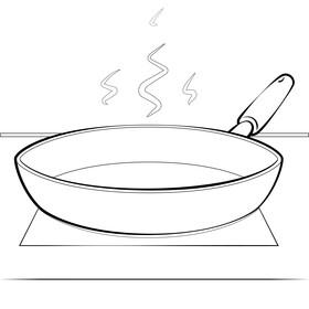 Pan black and white vector