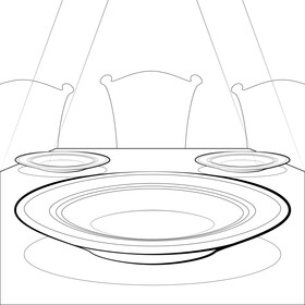 Plate black and white vector