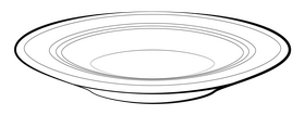 Plate drawing black and white clipart
