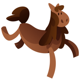 Horse playful clipart