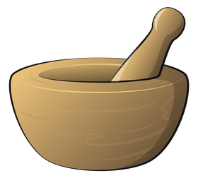 Mortar and pestle clipart