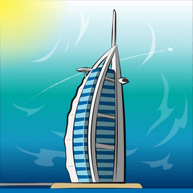 Burj al arab vector