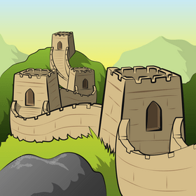 Great Wall of China vector