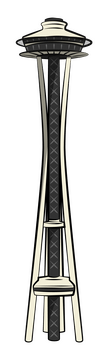 Space needle clipart
