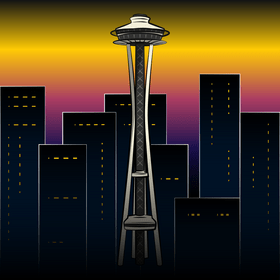 Space needle vector