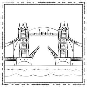 Golden gate bridge black and white vector free download