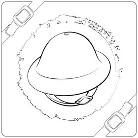 Brodie helmet black and white vector