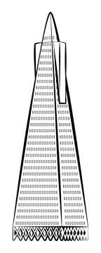 Transamerica pyramid black and white clipart