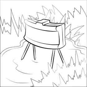 Claymore mine black and white vector