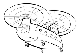 Chinook helicopter black and white clipart