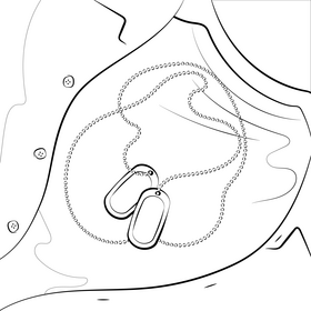 Dog tags black and white vector