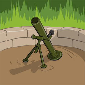 Mortar launcher vector