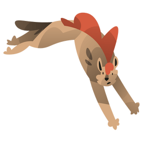 Hyena jumping clipart