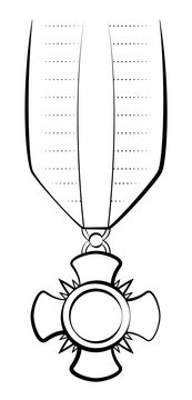 Medal black and white clipart