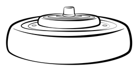 Landmine black and white clipart