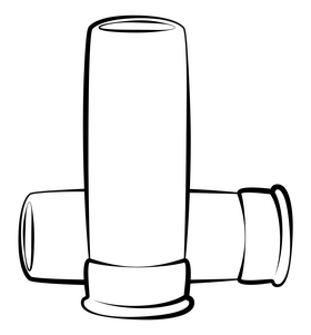 Shotgun ammo black and white clipart