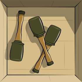 Stick grenade vector