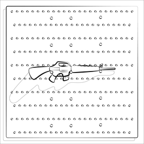 Rifle black and white vector