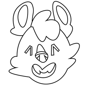 Hyena smile cartoon black and white clipart