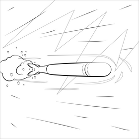 Torpedo black and white vector