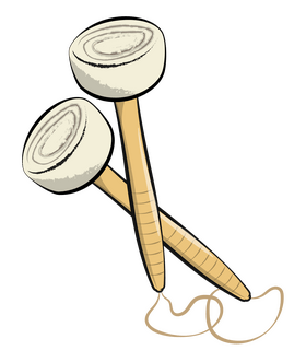 Bass drum sticks clipart