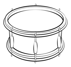 Snare drum drawing black and white clipart free download